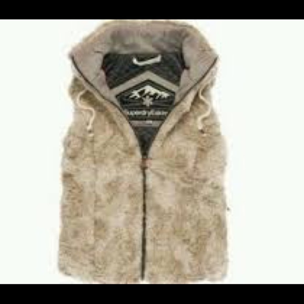 SuperDry Eskimo Faux Fur Vest with pockets